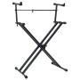Soporte de teclado de doble refuerzo en X negro de vidaXL, Atriles para partituras - Ref: Foro24-70094, Precio: 64,86 €, Desc...