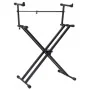 Soporte de teclado de doble refuerzo en X negro de vidaXL, Atriles para partituras - Ref: Foro24-70094, Precio: 69,01 €, Desc...