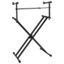 Soporte de teclado de doble refuerzo en X negro de vidaXL, Atriles para partituras - Ref: Foro24-70094, Precio: 64,86 €, Desc...