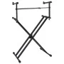 Soporte de teclado de doble refuerzo en X negro de vidaXL, Atriles para partituras - Ref: Foro24-70094, Precio: 69,01 €, Desc...