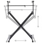 Soporte de teclado de doble refuerzo en X negro de vidaXL, Atriles para partituras - Ref: Foro24-70094, Precio: 64,86 €, Desc...