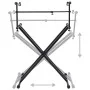 Soporte de teclado de doble refuerzo en X negro de vidaXL, Atriles para partituras - Ref: Foro24-70094, Precio: 69,01 €, Desc...