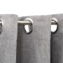 Cortinas opacas con ojales look de lino 2 pzas gris 140x175 cm de vidaXL, Cortinas y visillos - Ref: Foro24-321168, Precio: 4...