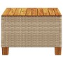Mesa de jardín ratán sintético madera acacia beige 55x55x36 cm en Mesas de jardín | Comprar online en Foru.es