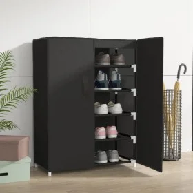Armario zapatero de tela negro 60x28x90 cm de vidaXL, Zapateros y organizadores de calzado - Ref: Foro24-337261, Precio: 37,8...