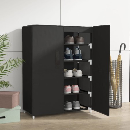 Armario zapatero de tela negro 60x28x90 cm de vidaXL, Zapateros y organizadores de calzado - Ref: Foro24-337261, Precio: 38,5...