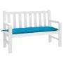 Cojín de banco de jardín tela Oxford azul 120x50x7 cm de vidaXL, Cojines para sillas y sofás - Ref: Foro24-314948, Precio: 27...