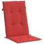 Cojín silla de jardín respaldo alto 4 uds tela rojo 120x50x3 cm de vidaXL, Cojines para sillas y sofás - Ref: Foro24-43188, P...