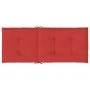 Cojín silla de jardín respaldo alto 4 uds tela rojo 120x50x3 cm de vidaXL, Cojines para sillas y sofás - Ref: Foro24-43188, P...