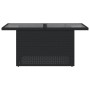 Mesa de jardín superficie de vidrio ratán PE negro 100x55x73 cm en Mesas de jardín | Comprar online en Foru.es