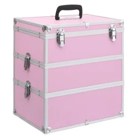 Maletín de maquillaje 37x24x40 cm aluminio rosa de vidaXL, Neceseres - Ref: Foro24-91841, Precio: 75,48 €, Descuento: %