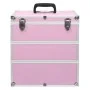 Maletín de maquillaje 37x24x40 cm aluminio rosa de vidaXL, Neceseres - Ref: Foro24-91841, Precio: 75,48 €, Descuento: %