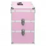 Maletín de maquillaje 37x24x40 cm aluminio rosa de vidaXL, Neceseres - Ref: Foro24-91841, Precio: 75,48 €, Descuento: %