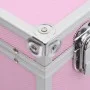 Maletín de maquillaje 37x24x40 cm aluminio rosa de vidaXL, Neceseres - Ref: Foro24-91841, Precio: 75,48 €, Descuento: %