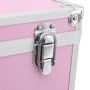 Maletín de maquillaje 37x24x40 cm aluminio rosa de vidaXL, Neceseres - Ref: Foro24-91841, Precio: 75,48 €, Descuento: %