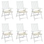 Cojines de silla de jardín 6 uds tela Oxford crema 50x50x3 cm de vidaXL, Cojines para sillas y sofás - Ref: Foro24-314043, Pr...