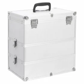 Maletín de maquillaje 37x24x40 cm aluminio plateado de vidaXL, Neceseres - Ref: Foro24-91839, Precio: 64,41 €, Descuento: %