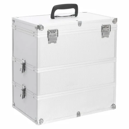 Maletín de maquillaje 37x24x40 cm aluminio plateado de vidaXL, Neceseres - Ref: Foro24-91839, Precio: 64,41 €, Descuento: %