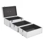 Maletín de maquillaje 37x24x40 cm aluminio plateado de vidaXL, Neceseres - Ref: Foro24-91839, Precio: 64,41 €, Descuento: %
