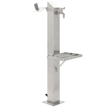 Columna de agua de jardín acero inoxidable cuadrada 95 cm de vidaXL, Sistemas de riego - Ref: Foro24-45455, Precio: 168,09 €,...
