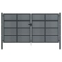 Puerta de jardín acero gris antracita 400x225 cm de vidaXL, Puertas de jardín - Ref: Foro24-154575, Precio: 990,11 €, Descuen...