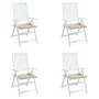 Cojines de silla de jardín 4 uds tela Oxford beige 50x50x3 cm de vidaXL, Cojines para sillas y sofás - Ref: Foro24-314044, Pr...