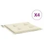Cojines de silla de jardín 4 uds tela Oxford crema 50x50x3 cm de vidaXL, Cojines para sillas y sofás - Ref: Foro24-314042, Pr...