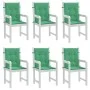 Cojín silla jardín respaldo bajo 6 uds tela Oxford verde de vidaXL, Cojines para sillas y sofás - Ref: Foro24-314136, Precio:...