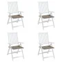 Cojines de silla de jardín 4 uds tela Oxford taupé 50x50x3 cm de vidaXL, Cojines para sillas y sofás - Ref: Foro24-314054, Pr...
