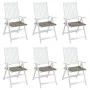 Cojines de silla de jardín 6 uds tela Oxford taupé 50x50x3 cm de vidaXL, Cojines para sillas y sofás - Ref: Foro24-314055, Pr...