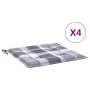 Cojines de silla de jardín 4 uds tela a cuadros gris 50x50x3 cm de vidaXL, Cojines para sillas y sofás - Ref: Foro24-314072, ...