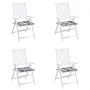 Cojines de silla de jardín 4 uds tela a cuadros gris 50x50x3 cm de vidaXL, Cojines para sillas y sofás - Ref: Foro24-314072, ...
