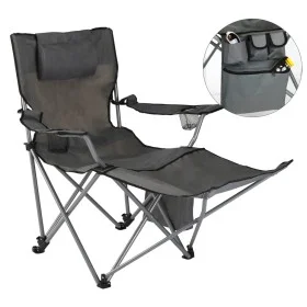 HI Silla de camping lujosa con reposapiés antracita de HI, Mobiliario de camping - Ref: Foro24-423912, Precio: 66,99 €, Descu...
