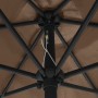 Sombrilla con luces LED y palo de aluminio gris taupe 270 cm de vidaXL, Sombrillas - Ref: Foro24-47355, Precio: 90,37 €, Desc...
