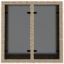 Mesa de jardín superficie de vidrio ratán PE beige 55x55x37 cm en Mesas de jardín | Comprar online en Foru.es