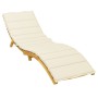 Cojín de tumbona de tela Oxford crema 200x70x3 cm de vidaXL, Cojines para sillas y sofás - Ref: Foro24-314220, Precio: 39,98 ...