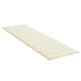 Cojín de tumbona de tela Oxford crema 200x70x3 cm de vidaXL, Cojines para sillas y sofás - Ref: Foro24-314220, Precio: 39,98 ...