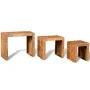 Set de 3 mesitas apilables de madera maciza de mango by vidaXL, Side tables - Ref: Foro24-241130, Price: 131,96 €, Discount: %