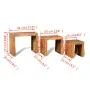 Set de 3 mesitas apilables de madera maciza de mango by vidaXL, Side tables - Ref: Foro24-241130, Price: 131,96 €, Discount: %