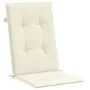 Cojín silla de jardín respaldo alto 4 uds tela crema 120x50x3cm de vidaXL, Cojines para sillas y sofás - Ref: Foro24-43182, P...