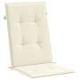 Cojín silla de jardín respaldo alto 4 uds tela crema 120x50x3cm de vidaXL, Cojines para sillas y sofás - Ref: Foro24-43182, P...