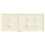 Cojín silla de jardín respaldo alto 4 uds tela crema 120x50x3cm de vidaXL, Cojines para sillas y sofás - Ref: Foro24-43182, P...