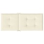 Cojín silla de jardín respaldo alto 4 uds tela crema 120x50x3cm de vidaXL, Cojines para sillas y sofás - Ref: Foro24-43182, P...
