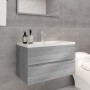 Mueble de baño con lavabo madera contrachapada gris Sonoma de vidaXL, Tocadores de baño - Ref: Foro24-3120343, Precio: 197,76...