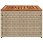 Mesa de jardín ratán sintético madera acacia beige 55x55x37 cm en Mesas de jardín | Comprar online en Foru.es
