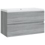 Mueble de baño con lavabo madera contrachapada gris Sonoma de vidaXL, Tocadores de baño - Ref: Foro24-3120343, Precio: 197,76...