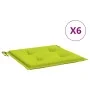 Cojines de silla de jardín 6 uds tela Oxford verde 50x50x3 cm de vidaXL, Cojines para sillas y sofás - Ref: Foro24-314064, Pr...