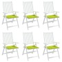 Cojines de silla de jardín 6 uds tela Oxford verde 50x50x3 cm de vidaXL, Cojines para sillas y sofás - Ref: Foro24-314064, Pr...