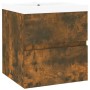 Mueble de baño con lavabo madera contrachapada roble ahumado de vidaXL, Tocadores de baño - Ref: Foro24-3152858, Precio: 120,...