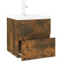 Mueble de baño con lavabo madera contrachapada roble ahumado de vidaXL, Tocadores de baño - Ref: Foro24-3152858, Precio: 120,...